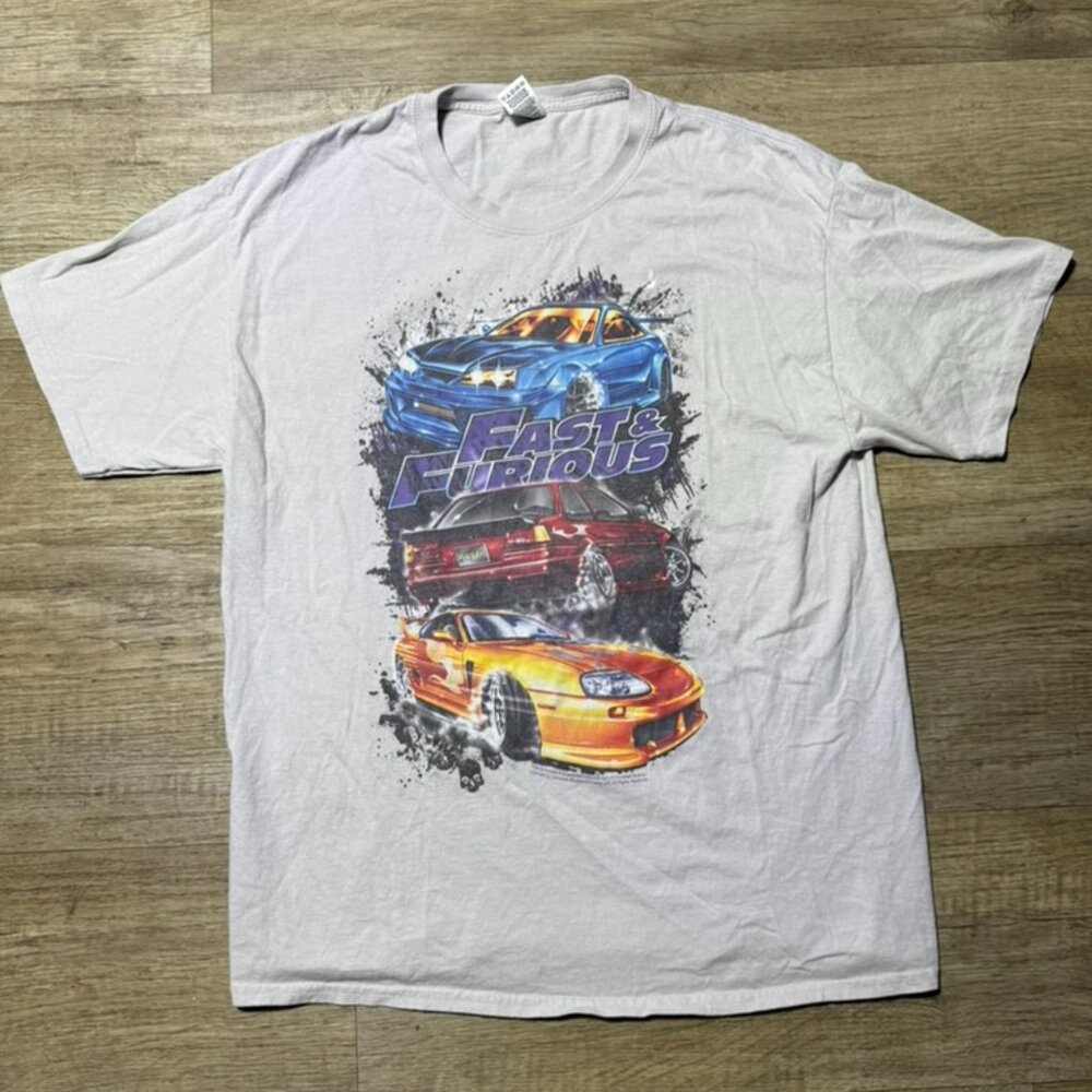 Fast And Furious White Cotton T-shirt Size Large